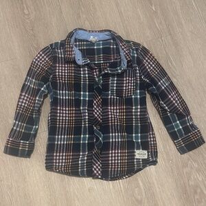 Kids Plaid Button Down Shirt - Multicolor